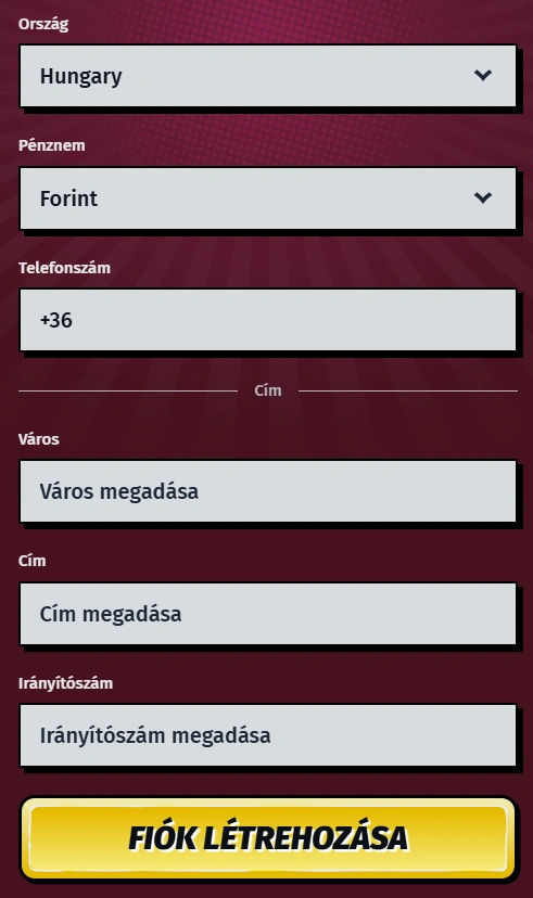 Allyspin Casino Regisztrációs folyamat lepes 3